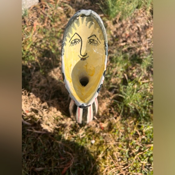 Rare Ed Langbein Original Carafe Pitcher Vases Happy and Crying Decanters Mcm - Picture 6 of 10